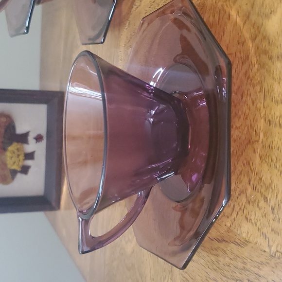 Hazel Atlas Moroccan Cups and Saucers 💜 - Picture 2 of 8